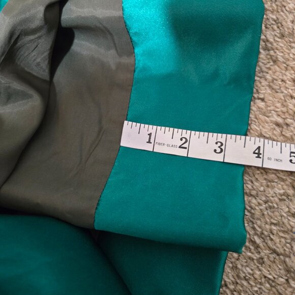 10 (fits 6-8) Early 90s(?) Vintage William Pearson Black Green Modest Gown Dress - Picture 14 of 14